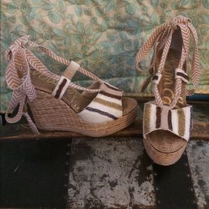 NWT Sam Edelman beaded wedges